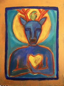 Blue Deer Heart
